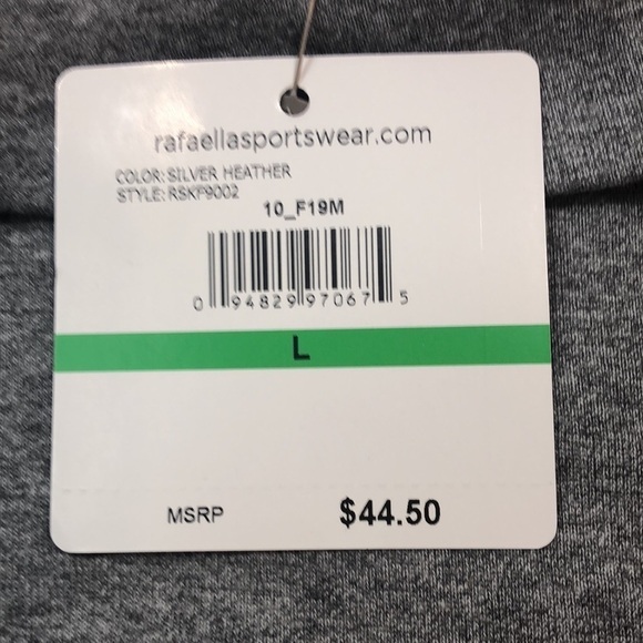 Rafaella Women s Silver Heather 3/4 Sleeve Cotton Blend Scoop Neck Sweater L - Picture 4 of 7